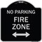 Signmission Fire Lane with Bidirectional Arrow Heavy-Gauge Aluminum Architectural Sign, 18" x 18", BS-1818-23990 A-DES-BS-1818-23990 - alternate 1
